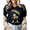 Black, variant on Retro Frog with Yellow Umbrella Graphic Tees Womens T shirt Black/White S-5XL Shirts Casual Daily Tops