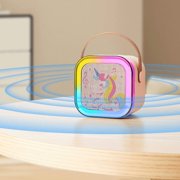 JELLOO Mini Karaoke Machine Portable Bluetooth Speaker with 2 Wireless Mic for Kids, Karafun Premium Songs for All Ages, Christmas Birthday Gifts for Girls Boys