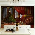thumbnail image 4 of HSHDLDF 3D Wall Mural Poster Large Sticker Wallpaper Christmas Tree Wall Peel And Stick Removable Wall Decor Print Picture Image Design For Bedroom Living Room Office Hotel 140(W)x, 4 of 4