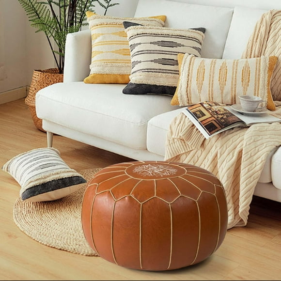 Elodie Floor Cushion Pad Comfortable Ottoman Pouf for Sofa Bed Floor Seating Office Brown