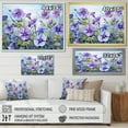 thumbnail image 4 of Designart "Morning Glory Elegance In Purple" Flowers Floater Framed Wall Art Living Room, 4 of 5