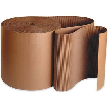 6" x 250' - A Flute Kraft Singleface Corrugated Roll - 1 Roll