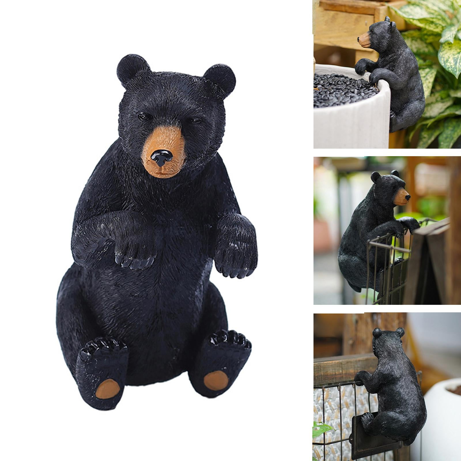 Garden Statue Plant Pot Huggers Figurine Sculpture Ornament Resin Animal Hanging for Lawn Patio Flower Pot Fence Decoration