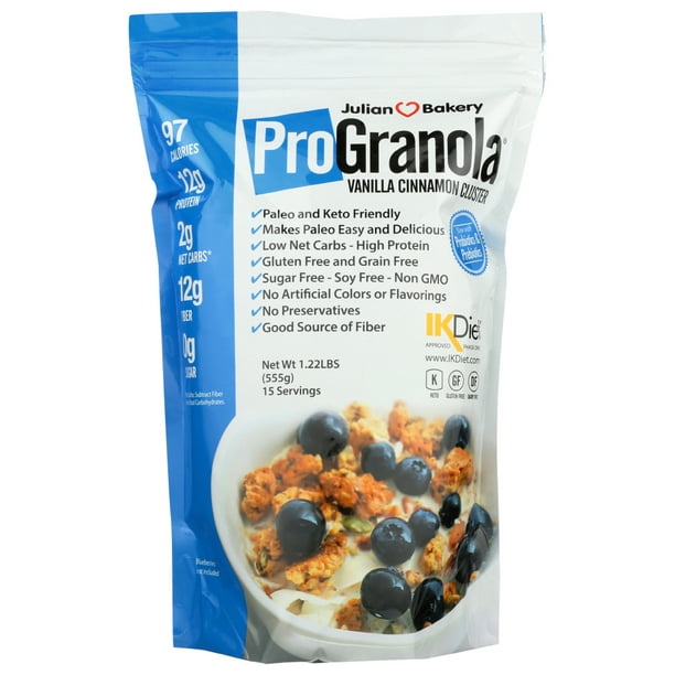 Julian Bakery Vanilla Cinnamon Cluster Pro Granola, 19.5 ...