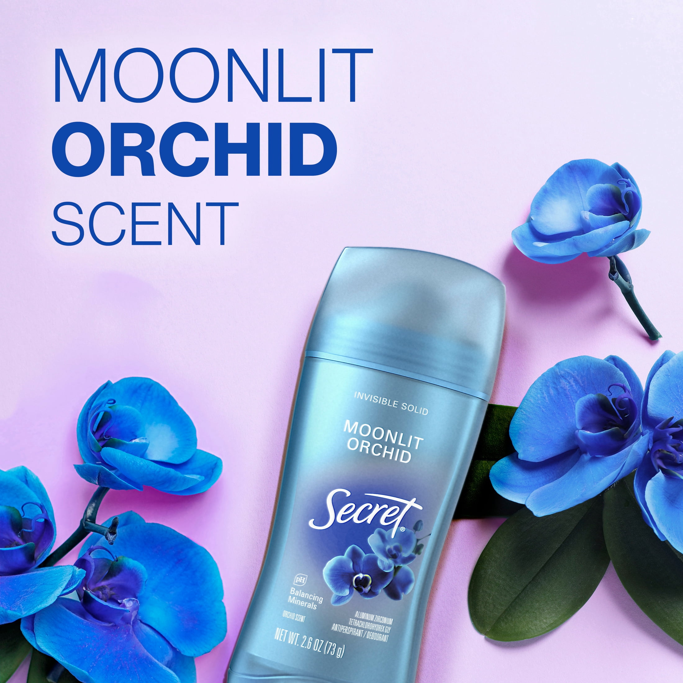 Secret Fresh Invisible Solid Antiperspirant & Deodorant for Women, Moonlit Orchid, 2.6oz