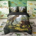 thumbnail image 3 of Erosebridal Tyrannosaurus Rex Pterosauria Twin Bedding Sets, Triceratops Dinosaur Bedding Comforter Set, 3 of 6