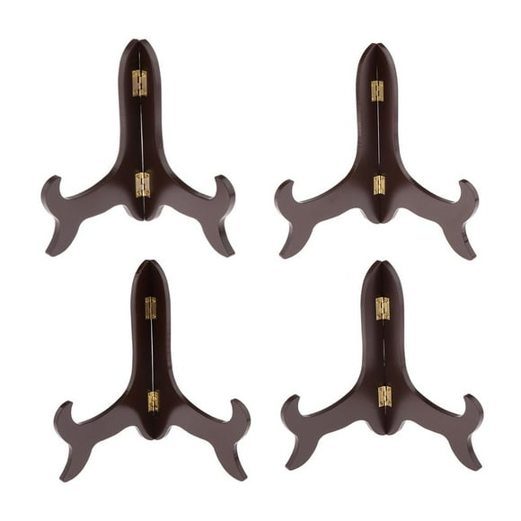 Soporte de licencia de 4 piezas, fotografía de , soporte de plegable para colección decorativa, exhibición de coleccionables, 4 Sz Yotijar Soporte de exhibición de placa de madera