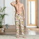 thumbnail image 2 of Fotbe Tropical Pink Flamingo Pineapple Pantalones de Pijama para Hombre, Pantalones de Dormir, Pantalones de Casa con Cintura Ajustable y Bolsillos-Medium, 2 of 6