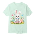 thumbnail image 4 of JAJAHO Easter Short Sleeve T Shirt For Boys Girls Holiday Celebration Graphic Tee Soft Casual Kids Crewneck Top Ages 1-13 Years Versatile Tops, 4 of 4