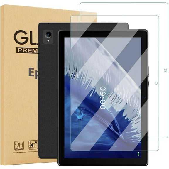 elitegadget 2-Pack Glass Screen Protector For VORTEX CMG101 Tablet 10.1 Inch - Tempered Glass Film High Definition 9H Hardness
