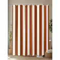 thumbnail image 4 of Shower Curtain Burnt Orange Stripes Bathroom Curtains with Hooks, Waterproof Fabric Vertical Striped Bath Shower Curtains Set for Bathroom Bathtubs Decor 36x72 Inch, 4 of 8