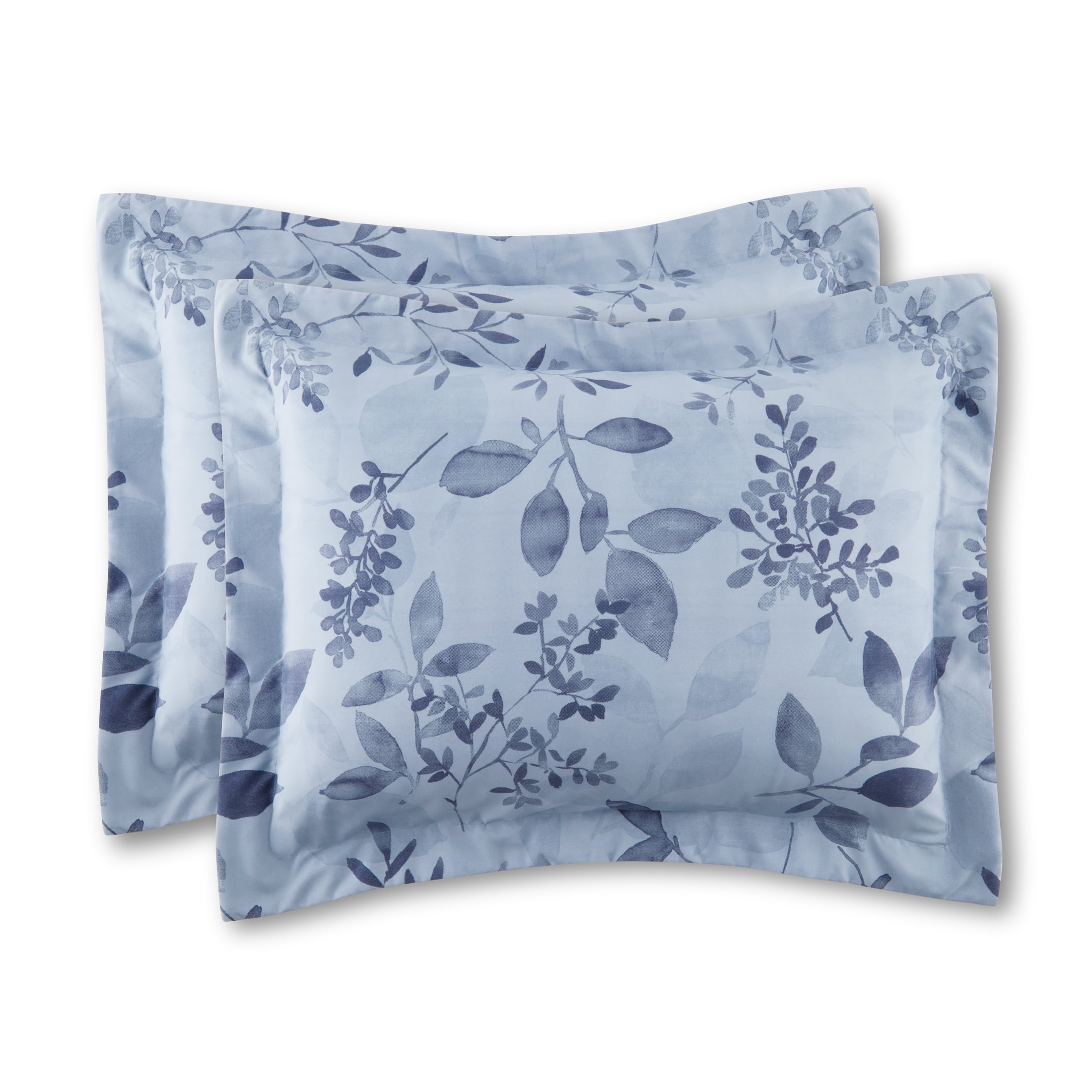 Mainstays All in One Reversible Comforter and Sheet Set- 11 Piece, Full, Blue Floral