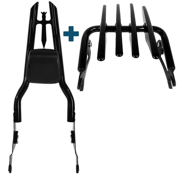 Fjpacemt Sissy Bar Backrest Luggage Rack for Motorcycle Harley Road King Street Glide Ultra 2009-24