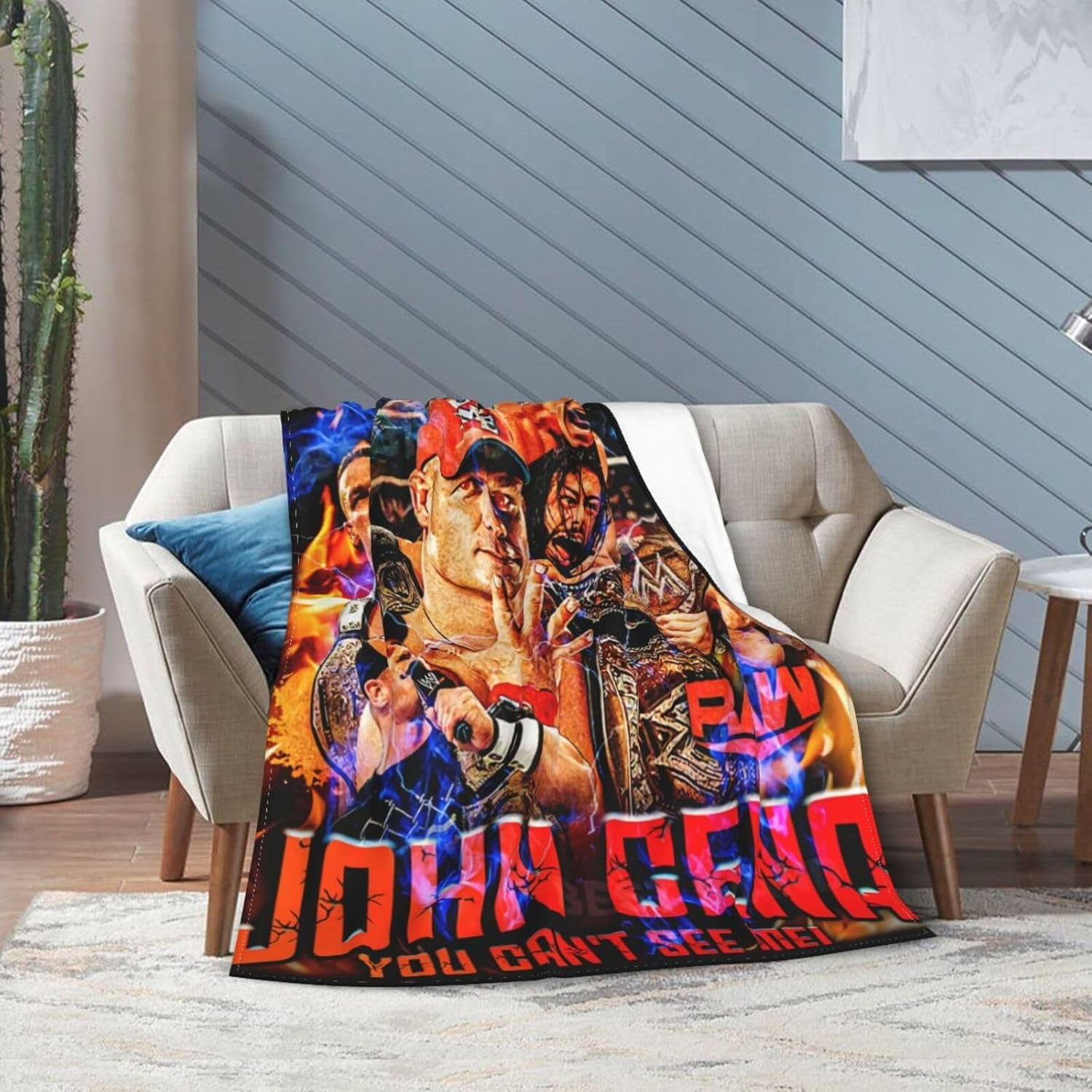 John Boxer Cena Blanket Throw Air Conditioning Blankets Soft Throws for Couch Bed All Seasons Use 40"x30"