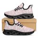 thumbnail image 1 of Zapatillas deportivas con estampado de fresa y conejo blanco, de punto, transpirables, con plataforma y cuchillas para correr, 1 of 6
