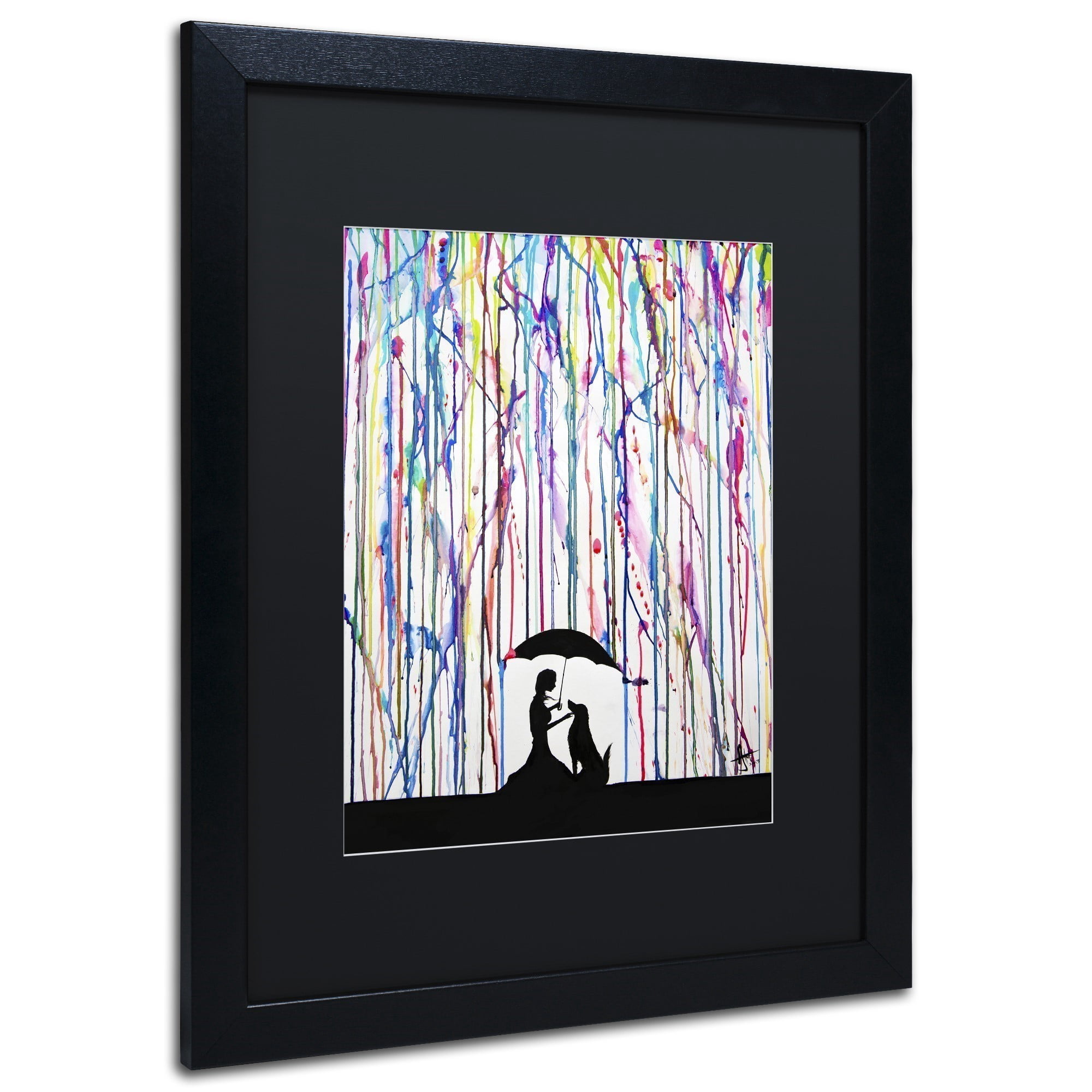 Trademark Fine Art 'Sempre' Canvas Art by Marc Allante, Black Matte, Black Frame