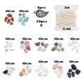 thumbnail image 3 of Assorted Bead Kits - DIY Bracelet and Necklace Craft Set - Natural Stone Chips and Alloy Accessories with 3.5m of Wax & Elastic Thread - Assortment 220, 3 of 3
