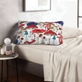 thumbnail image 6 of Picia Colorful Mushrooms (2) Pattern Plush Pillow Case – Soft and Cozy Cushion Cover, Hypoallergenic Throw Pillow Case for Home Decor-16"x24", 6 of 6