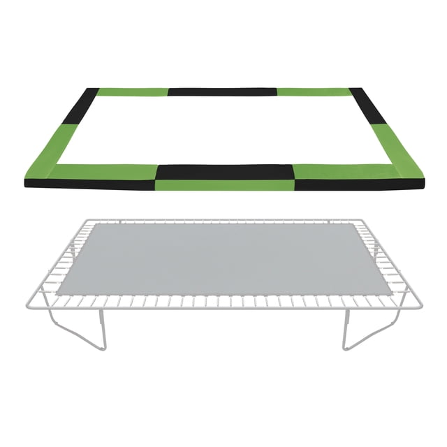 Plexalife Replacement Spring Cover - Safety Pad, Fits only for Plexalife Brand 10 X 17 ft Rectangular Trampoline Frame - Black/Green