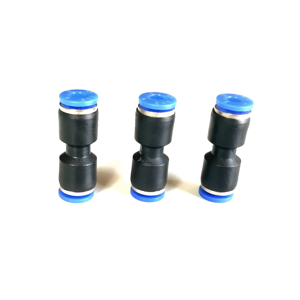 3 PCS 10mm Pneumatic Straight Push in Connect Fitting Tube Straight Union 