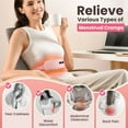 thumbnail image 4 of Heating Pad for Period Cramps, Fast Heating with 5 Heat Levels and 4 Massage Modes, Portable Menstrual Heating Pad, Belly Period Massager for Women and Girls, Pink, 4 of 16
