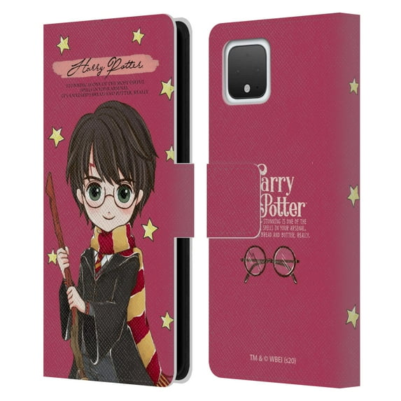 Head Case Designs Officially Licensed Harry Potter Deathly Hallows XXXVII Harry Leather Book Wallet Case Cover Compatible with Google Pixel 4