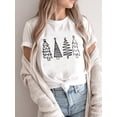 thumbnail image 1 of Camiseta con estampado de estrella de árbol para mujer, ropa de tendencia de los 90, Feliz Navidad, vacaciones, Año Nuevo, 2025, 1 of 4