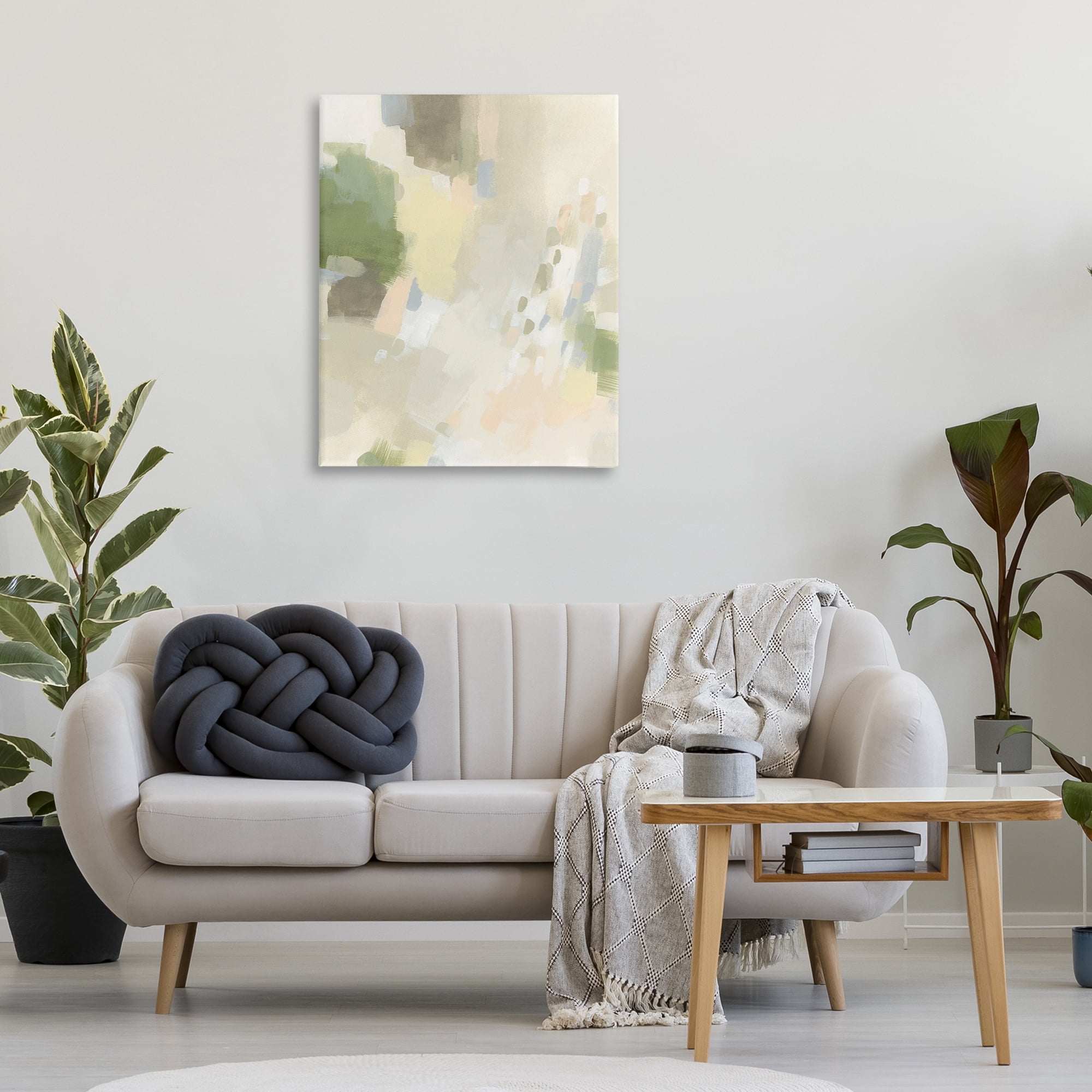 Stupell Industries Muted Abstract with Speckles Abstract Painting Wrapped Canvas Art Print Wall Art, 30 x 40