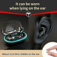 thumbnail image 4 of X55 Waterproof Earphones with HD Call Built-in Mic for Work Office Hidden Stereo Wireless Sleeping Earbuds-Pink, 4 of 7
