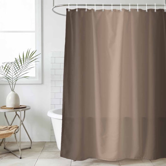 Bathroom Shower Curtain Modern Dark Brown Color Gradient Waterproof Shower Curtains with Hooks, Minimalist Art Ombre Bath Curtains Bathtub Curtain Home Decor 36x72in