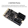 thumbnail image 3 of M2 PCIE NVMe SATA6G 2 Port III 6Gb/S M.2 22X42 M Key and B Key Controller Adapter Card JMB582,1 x Add On Card,Black, 3 of 6