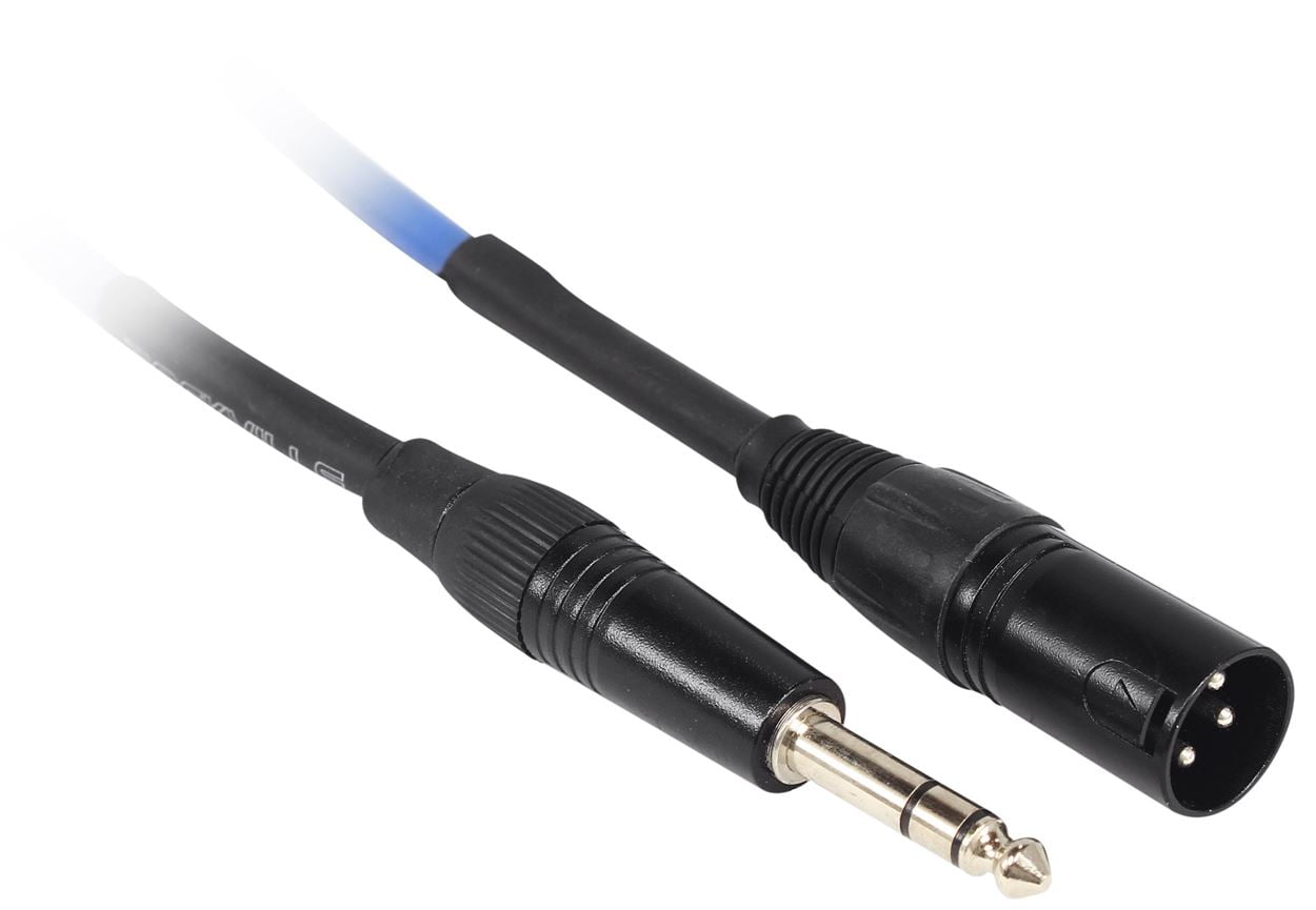 2 Rockville RCXMB30-BL Blue 30' Male REAN XLR to 1/4'' TRS Balanced Cables