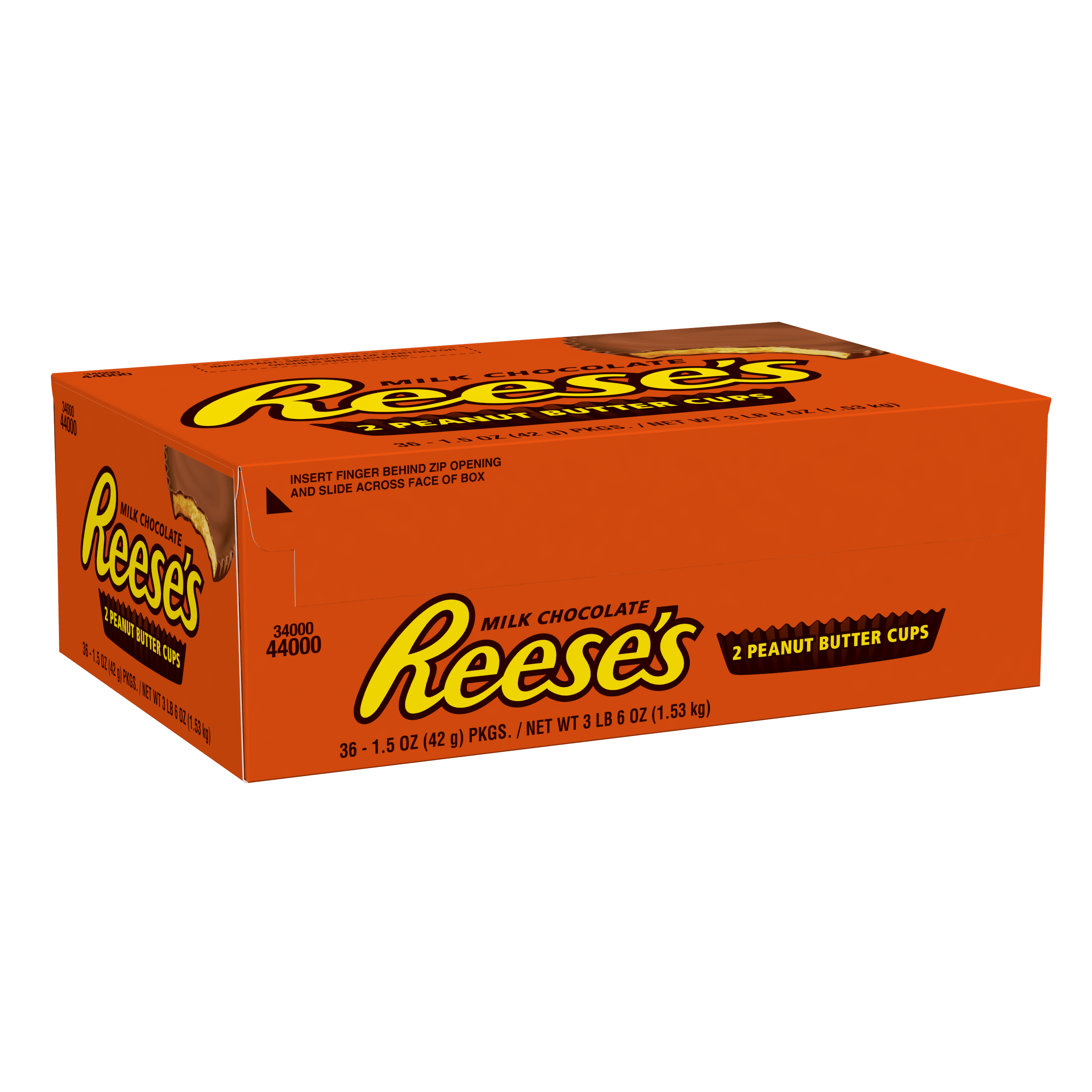 Reese's, Peanut Butter Cups Standard Bar Box, 1.5 Oz. (Pack of 36 ...