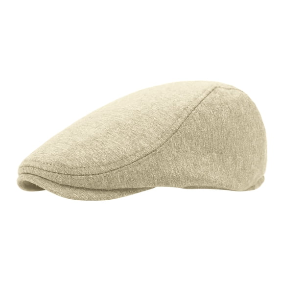 Men's Soft Cotton Newsboy Cap Comfortable Vintage Classic Beret Lightweight Warm Hat for Autumn Winter Daily Casual Outdoor Wear by Gbobgt Beige One Size