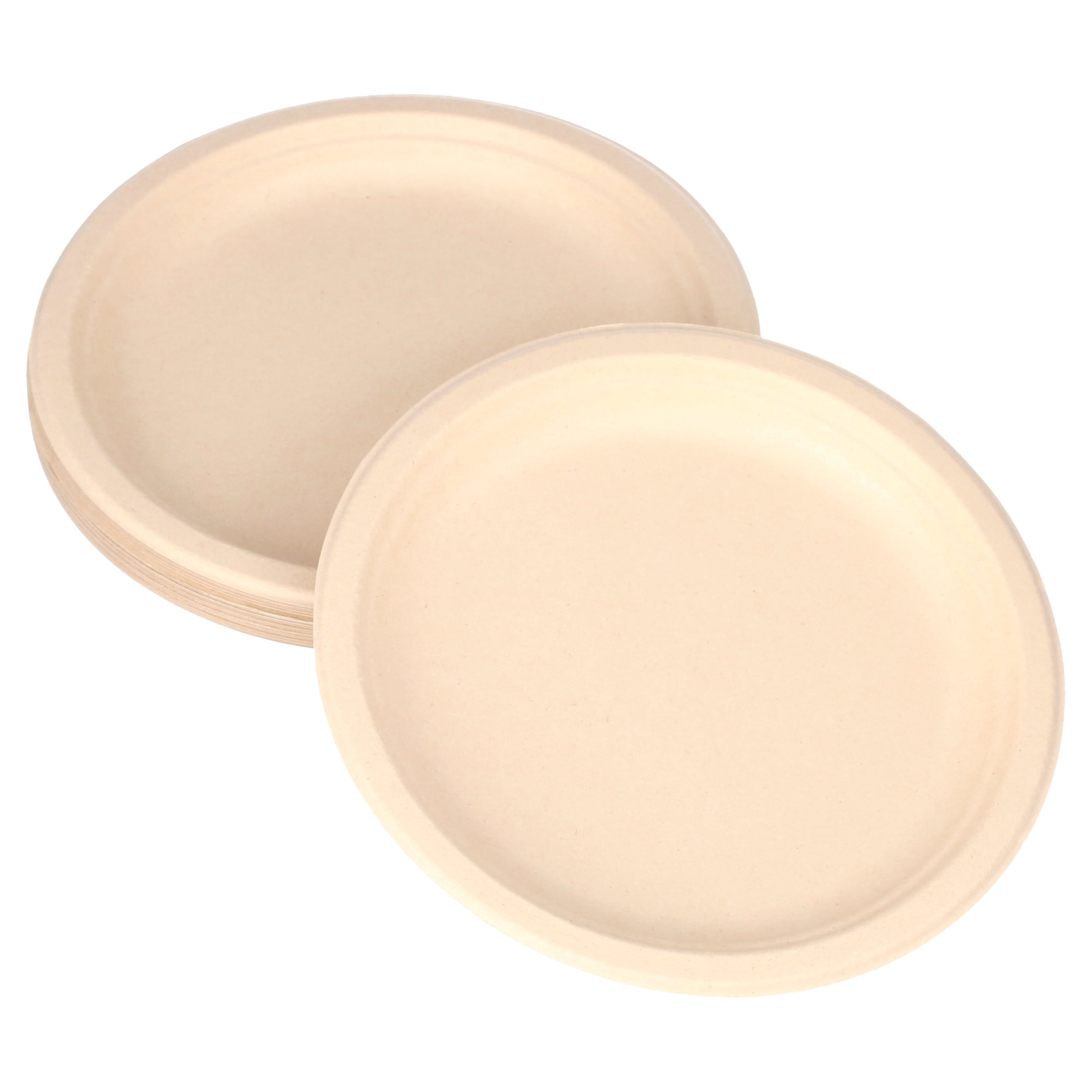 Matter Compostable Dinner Plant-Based Fiber Disposable Paper Plates, 9"-20 Count