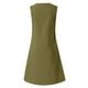 thumbnail image 3 of Vestido De Chaleco Vestido casual para mujer Sin mangas Color sólido Cuello en V Traje de vacaciones (Verde M) Ygjytge para Mujer Verde T XL, 3 of 8