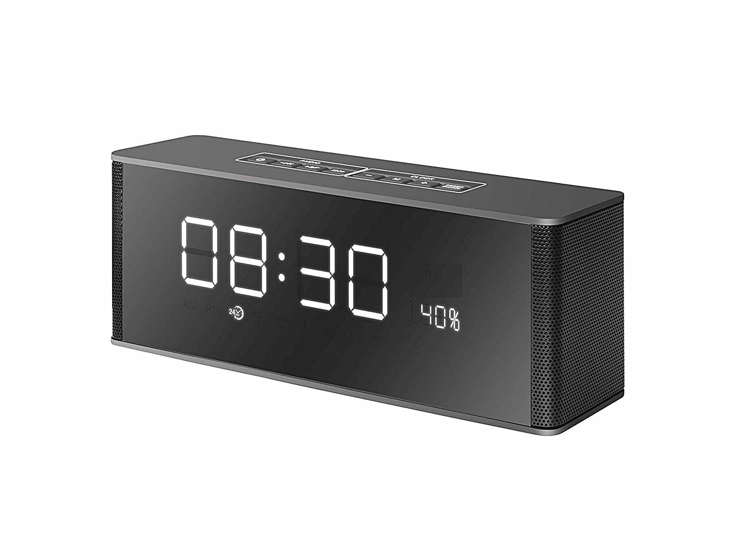 Ravio Mini 10w Bluetooth Speaker Alarm Clock And Radio Big Sound Led Nightstand Clock Snooze And Large Led Dimmable Displa Walmart Com Walmart Com
