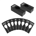 thumbnail image 1 of 40 Pcs Séparateurs de Placard, Séparateurs de Rack de Placard Réutilisables et Inscriptibles, Préimprimés en 8 Tailles Noir, 40 * Séparateurs de Placard, Noir, 1 of 6