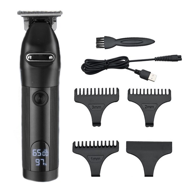 Recortadora inalámbrica Pantalla de alimentación LCD Cortadora de cabello para hombres Cortadoras de cabello eléctricas recargables USB Vhermosa