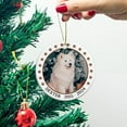 thumbnail image 4 of Customized Dog Photo Ceramic Christmas Ornament, Personalized Frame Dog Christmas Ornament with Name, Custom Any Pet Picture Ornament Xmas, Pet Ceramic Ornament Xmas Gift for Dog Dad Dog Mom SjiosR, 4 of 6