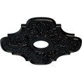 thumbnail image 3 of Ekena Millwork 17 3/4"OD x 3 1/8"ID x 1"P Peralta Ceiling Medallion (Fits Canopies up to 4 5/8"), Hand-Painted Jet Black, 3 of 6