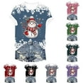thumbnail image 2 of larppty Christmas Shirts Women Snowflake Snowman Christmas Tshirt Funny Merry Xmas Graphic Tee Tops (Grey, XL), 2 of 9