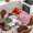 LightPink, variant on Red Snowman Christmas Round Tablecloth, Fitted Table Cover with Elastic for 36"-44" Round Tables, Xmas Tree Gifts Snowflake Winter Table Cloth Outdoor Indoor Dinning Party Waterproof Tablecloths