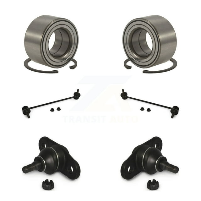 Transit Auto Front Wheel Bearing Suspension Lower Ball Joint and Sway Bar Stabilizer Link Kit for Car Hyundai Accent Kia Rio Rio5 - Left Right Side (Driver Passenger) K77-101915