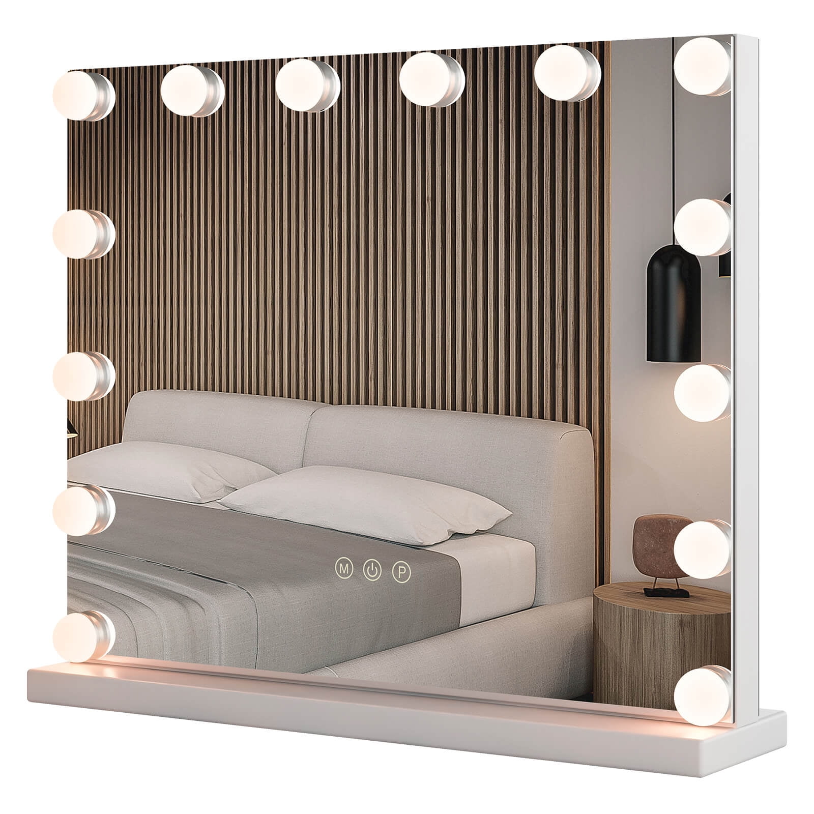 LumiGlow Trifold LED Vanity Mirror – Dimmable Touch Control