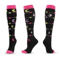 thumbnail image 2 of EOYWHK Knee High Stockings Compression Socks Light Compression Socks Circulation Support Socks for Men Women Black M, 2 of 6