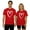 Red, variant on KHONTS Valentine's Day Sweat Heart T Shirts for Couple Women and Men Crew Neck Short Sleeve T Shirt Fashion Casual Tees Yellow XL