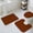 Orange, variant on Black Red Plaid Bath Mat 3 Piece Bathroom Rug Set, Vintage Rustic Buffalo Checked Gingham Non Slip Bath Rug Contour Mat and Toilet Lid Cover, Absorbent Shower Mats Soft Bath Rugs and Mats Sets