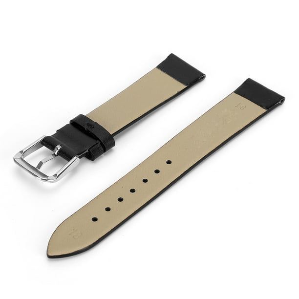 Correa de Reloj, 1 par de 19 mm Unisex PU Correa de Reloj de Cuero Hebilla Pin Accesorio de Repuesto para Todo Tipo de Relojes Diferentes(Negro) Ecomeon no