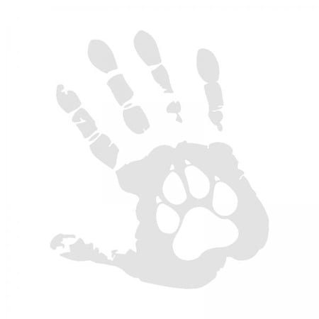 deevoka 2xCreative Handprint Decal Wallpaper PVC for Halloween Laptop Window 18CM White